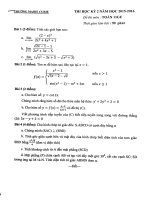 Đề thi học kì 2 môn Toán lớp 11 trường THPT Marie Curie năm học 2015 - 2016