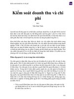 Kiểm soát doanh thu và chi phí