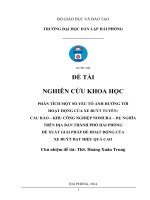 Phân tích một số yếu tố ảnh hưởng tới hoạt động của xe buýt tuyến  bến cầu rào – khu công nghiệp nomura – dụ nghĩa trên địa bàn thành phố hải phòng  đề xuất giải pháp để hoạt động của xe buýt đạt hiệu quả cao 