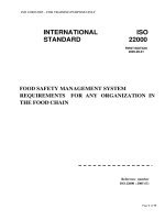 TIÊU CHUẨN ISO 22000 2005