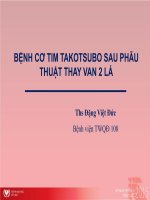 Bệnh co tim takotsubo sau phẫu thuật thay van 2 lá