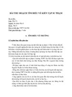 bài thu hoạch kiến tập sư phạm