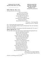 Đề thi học kì 2 môn Ngữ văn lớp 10 trường THPT Phan Văn Trị, Cần Thơ năm học 2015 - 2016