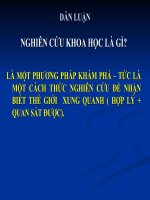 PHƯƠNG PHÁP NGHIÊN CỨU NÂNG CAO TRONG CTXH