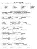 Đề thi tiếng anh lớp 9