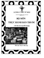 Bộ môn thực hành bán thuốc tập 1