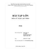 BÀI tập lớn môn kỹ THUẬT lập TRÌNH PE06 