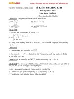 Đề thi học kì 2 môn Toán lớp 11 trường THPT Thạch Thành 1, Thanh Hóa năm học 2015 - 2016