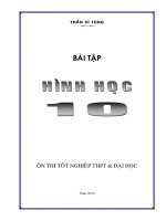 Bài tập hình học 10 nâng cao