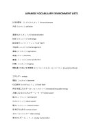 JAPANESE VOCABULARY ENVIRONMENT LISTS