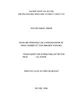 Đảng bộ tỉnh đắk lắk lãnh đạo kinh tế nông nghiệp từ năm 2004 đến năm 2013