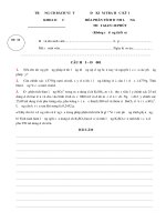 ĐỀ KIỂM TRA HỌC KỲ 1 HÓA PHÂN TÍCH ĐỊNH LƯỢNG