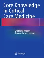 Core knowledge in critical care medicine 2016