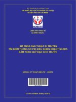 Sử dụng giải thuật di truyền tìm kiếm thông số pid điều khiển robot scara bám theo quỹ đạo cho trước 
