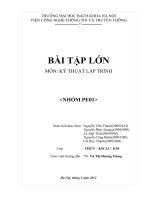 BÀI tập lớn môn kỹ THUẬT lập TRÌNH 