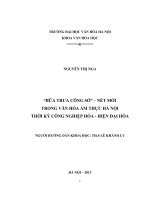 Bữa trưa công sở nét mới trong văn hóa ẩm thực hà nội thời kỳ công nghiệp hóa hiên đại hóa 