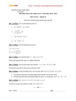 Đề thi giữa học kì 2 môn Toán lớp 10 trường THPT Hiệp Bình, Hồ Chí Minh năm 2014 - 2015