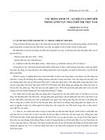 TÁC ĐỘNG KINH TẾ XÃ HỘI ĐỔI MỚI TRONG LĨNH VỰC NHÀ Ở ĐÔ THỊ Ở VIỆT NAM