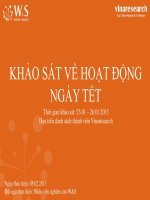 Khảo sát về hoạt động trong ngày tết