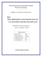 Đề tài phát triển dịch vụ bao thanh toán tại các ngân hàng thương mại việt nam 