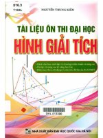 HINH HOC GIAI TICH luyen thi Dai Hoc THPTQG