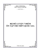 BO DE 7 DIEM HOA  CHO HS YEU   2016