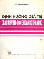 Ebook định hướng giá trị của sinh viên   con em cán bộ khoa học