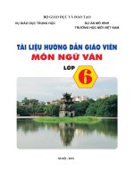 Tài liệu hướng dẫn giáo viên môn ngữ văn lớp 6  phần 1