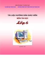 Tài liệu hướng dẫn giáo viên môn tin học lớp 6  phần 1