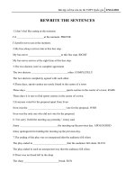 Bài tập viết lại câu ôn thi THPT Quốc gia - Môn Tiếng Anh