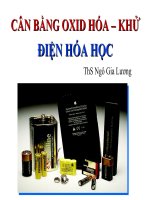 Bài giảng cân bằng oxid hóa – khử điện hóa học   ths  ngô gia lương