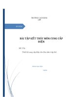 BÀI THI KẾT THÚC MÔN CUNG CẤP ĐIỆN DÀNH CHO HỆ TRUNG CẤP TRỞ LÊN