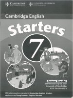 Starters 7 answer booklet