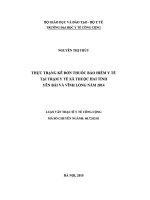 Thực trạng kê đơn thuốc bảo hiểm y tế tại trạm y tế xã thuộc 2 tỉnh yên bái và vĩnh long năm 2014