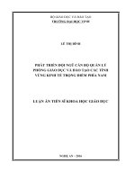 Phát triển đội ngũ cán bộ quản lý phòng Giáo dục và Đào tạo các tỉnh vùng kinh tế trọng điểm phía Nam