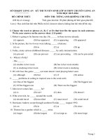 Đề TS10 Tiếng Anh (không chuyên) THPT Chuyên Long An 2015-2016