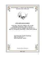 skkn giáo dục truyền thống yêu nước cho học sinh qua tiết 1  bài 14 công dân với sự nghiệp xây dựng và bảo vệ tổ quốc (giáo dục công dân lớp 10) 