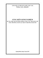 SKKN một số giải pháp trong công tác tham mưu để tăng trưởng cơ sở vật chất ở trường mầm non 