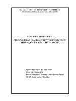 skkn phương pháp giải bài tập “tìm ông thức hoá học của các chất vô cơ” 