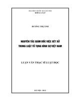 luận văn nguyên tắc giám đốc việc xét xử trong luật tố tụng hình sự việt nam 