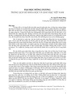 ĐẠI HỌC ĐÔNG DƯƠNG TRONG LỊCH SỬ KHOA HỌC VÀ GIÁO DỤC VIỆT NAM