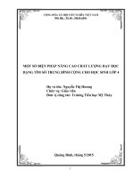 SKKN một số biện pháp nâng cao chất lượng dạy học dạng toán tìm số trung bình cộng 