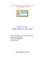 Tieu luan kinh te dau tu xay dung