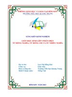 skkn một số kinh nghiệm giúp học sinh lớp 5 phân biệt từ đồng nghĩa   từ nhiều nghĩa  từ đồng âm 