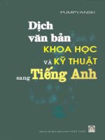 Ebook dịch văn bản khoa học và kỹ thuật sang tiếng anh  phần 1