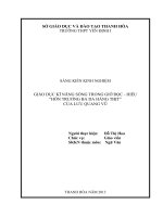 skkn giáo dục kĩ năng sống qua giờ đọc   hiểu “ hồn trương ba da hàng thịt” của lưu quang vũ 