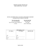 KHÓA LUẬN Giải pháp nâng cao chất lượng dịch vụ buffet tại Khách sạn Starcity Suối Mơ