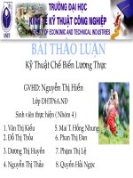 thảo luận kỹ thuật chế biến lương thực