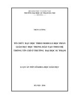 Tổ chức dạy học theo module học phần giáo dục học trong đào tạo theo hệ thống tín chỉ ở trường đại học sư phạm