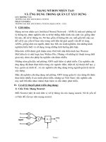 Mạng nơ ron nhân tạo và ứng dụng trong quản lý xây dựng